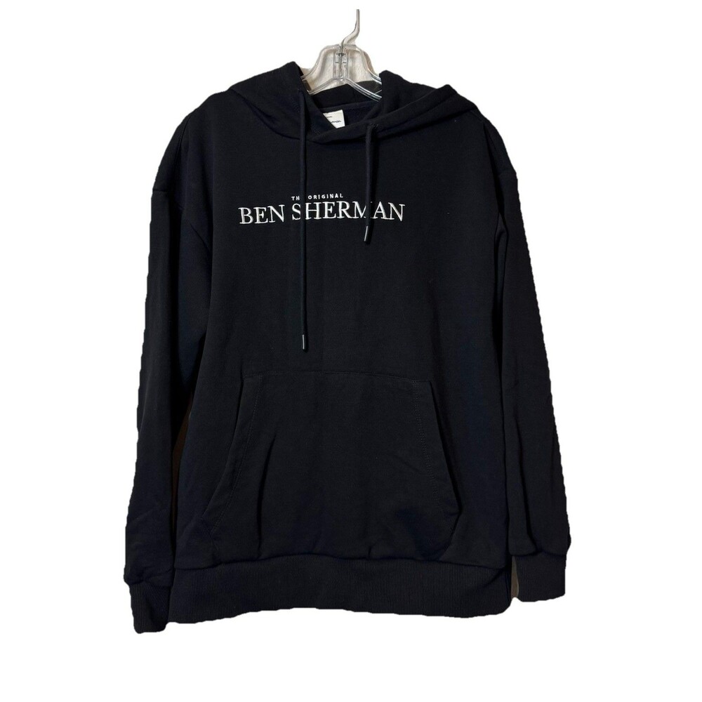 Ben Sherman The Original Hoodie Black Embroidered Logo Streetwear Korea Size M